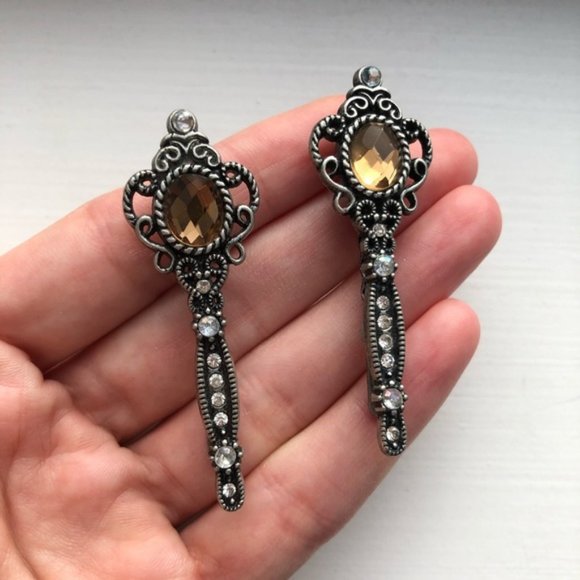Set of 2 Vintage Hair Clips with Rhineston… - Picture 6 of 6